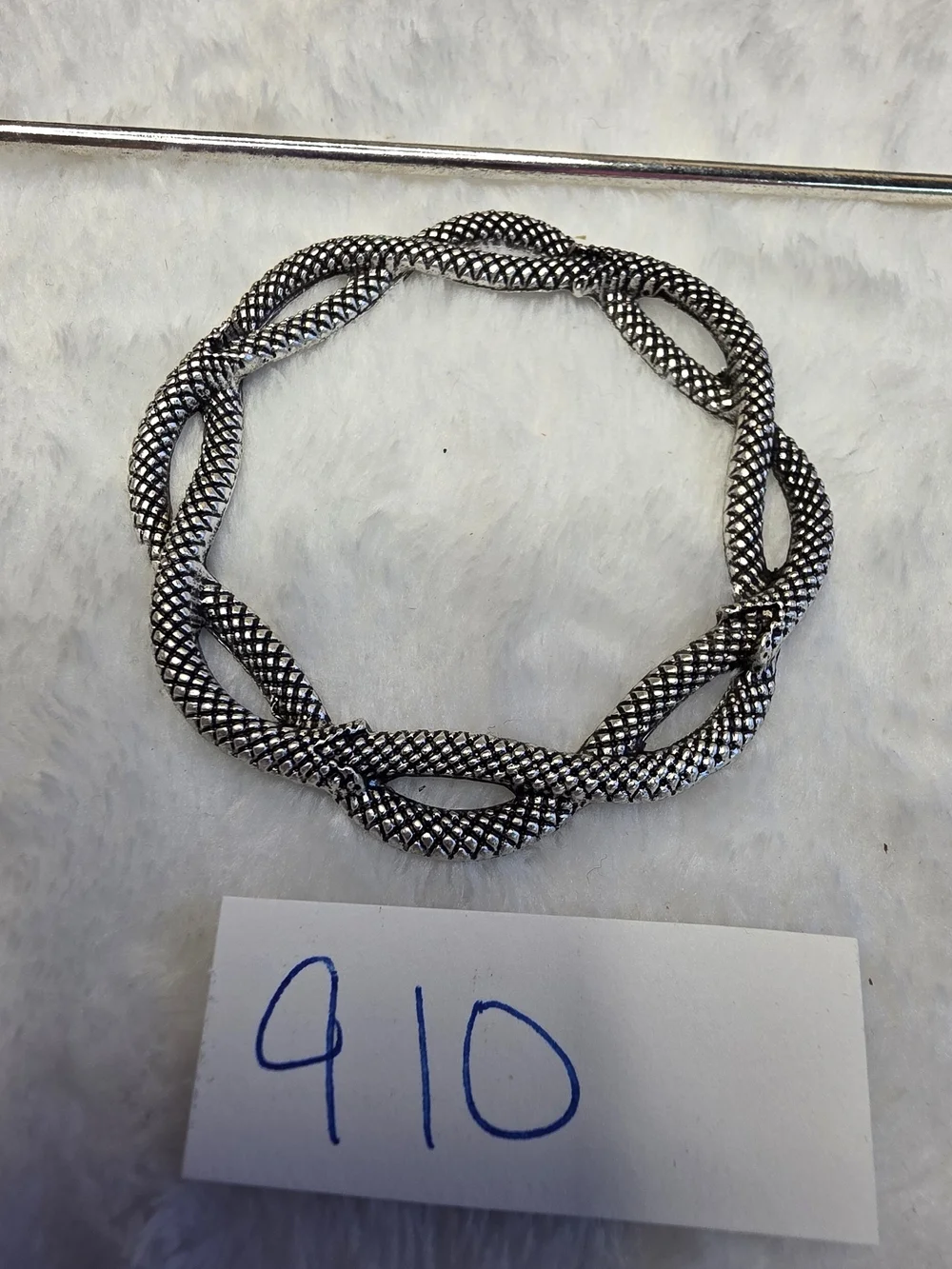 Braided Snake Knot Hair Pin with Silver Stick